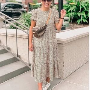 Women’s long animal print dress